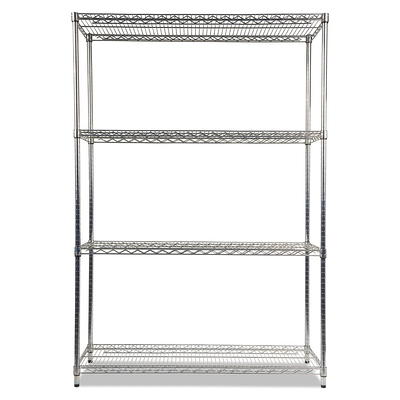 Alera ALESW664818BL 18 x 48 x 72 Black Steel Wire Shelving 6