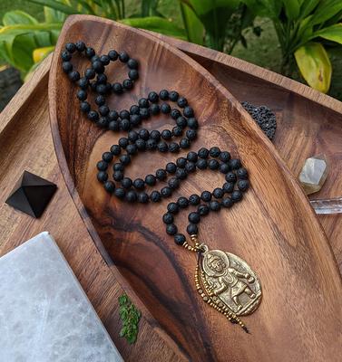 Shiva Divine Masculine Mala Beads 108 Necklace Japa Black Natural