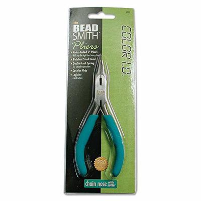 The Beadsmith Color-ID Chain Nose Plier – 5 inches (127mm) – Aqua Comfort  Grip Handle – Polished Steel Head and Double-Leaf Spring - Tool for Jewelry  Making - Yahoo Shopping