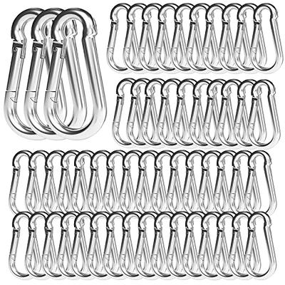 100 Pcs Carabiner Clip,carabiner Clips Aluminum D Ring Shape