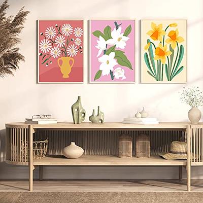 Aestalrcus Roses Paint by Number for Adults Canvas,Roses Adults Paint by  Numbers,Flower Acrylic Paint by Numbers Kit for Adults for Home Wall