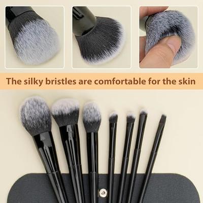 6pcs/set Mini Travel Portable Makeup Brush Set With Soft Animal Hair,  Including Eye Shadow Brush, Loose Powder Brush, Blush Brush, Blending  Brush