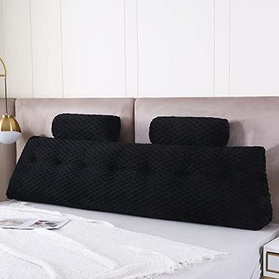  Gpround Wedge Headboard Pillows + Head Roll Pillow Bed Wedge  Pillow for Headboard Large Bolster for Bed Rest Reading Pillows Backrest  Pillows for Sitting in Bed Backrest Positioning Support : Home