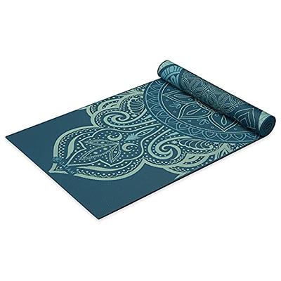  Gaiam Yoga Mat Premium Print Extra Thick Non Slip Exercise &  Fitness Mat for All Types of Yoga, Pilates & Floor Workouts, Coastal Blue,  68 inch (Long) x 24 inch (
