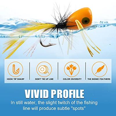 Fly Fishing Poppers Lures for Bass Panfish Flies Topwater Popper