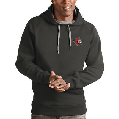 San Francisco 49ers Antigua Victory Pullover Hoodie - Heather Gray