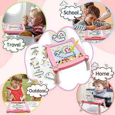 Cute Magnetic Drawing Board Doodle Sketch Pad for Toddler Girls/Boys Pink