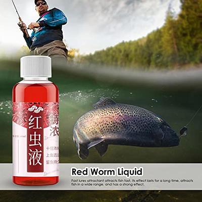 DAMLUX Red Worm Liquid, 60ml Fish Lures Attractant, Liquid Fishing