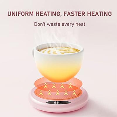 Coffee Mug Warmer, Smart Cup Warmer for Desk Auto Shut off & Timing,  Electric Beverage Warmer with 3 Temperature Settings, Wireless Warmer  Heating Plate for Tea, Water, Cocoa, Milk 