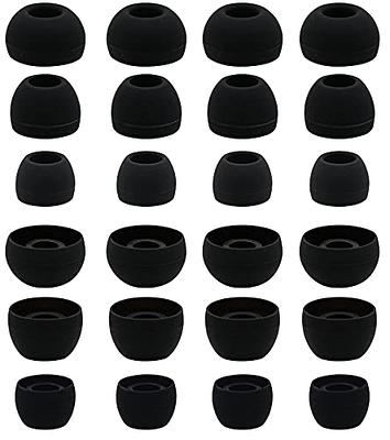 Earbud Tips Soft Silicone Earbuds Replacement Tips Fit for in-Ear  Headphones(Inner Hole from 3.8mm -4.2mm Earphones) 9 Pairs S/M/L,Black