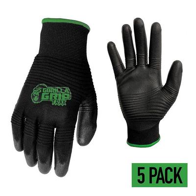 Grease Monkey Gorilla Grip Slip Resistant Gloves 5 Pack, Medium