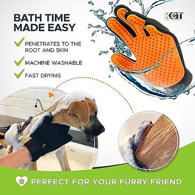 H HANDSON Pet Grooming Gloves - Patented #1 Ranked, Award Winning Shedding,  Bathing, & Hair Remover Gloves - Gentle Brush for Cats, Dogs, and Horses