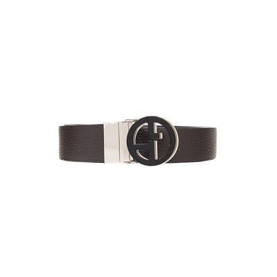 Wide Ring-Buckle Faux-Leather Belt For Women (1 1/2)