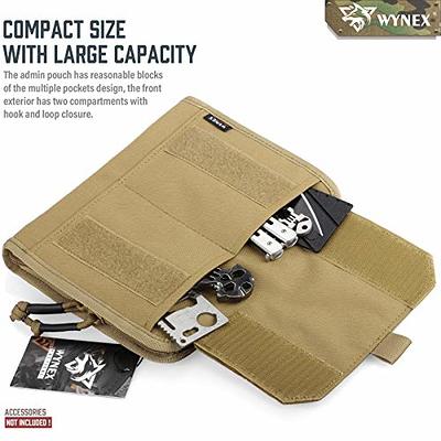 Tactical MOLLE Admin Pouch Map Holder Organizer Storage Pocket for Plate  Carrier
