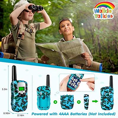 Kids Walkie Talkies 3 Pack, 3 Miles Long Range With Backlit Lcd Flashlights  Walkie Talkie