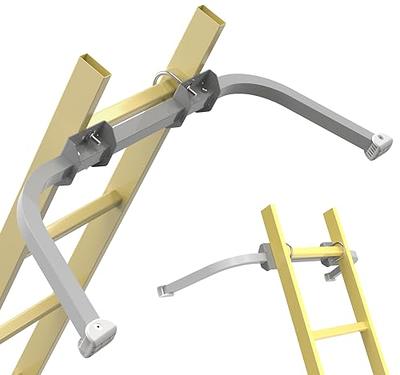 Ladder Roof Hook with Wheel, Heavy Duty Extension Ladder Stabilizer, Roof  Ridge Extension, T-Bar Rubber Grip for Damage Prevention,Ladder Hooks Two