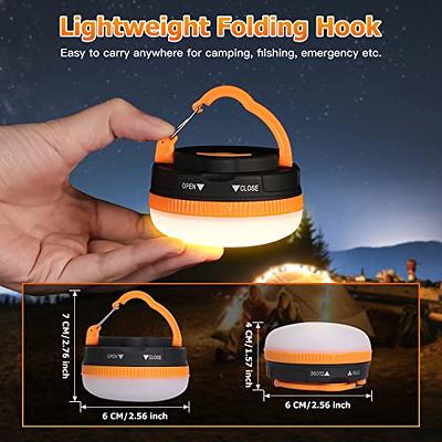 Folding LED Camping Lantern, USB Rechargeable Collapsible Hanging Tent  Lights with Magnetic for Camping, Hiking, Fishing and Hurricanes Emergency  Power Outages