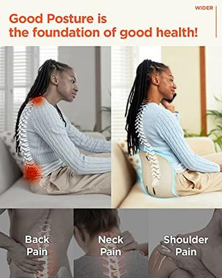 [Curble Chair Teenager] Ergonomic Lower Back Chair Support, Lumbar Support  Back Posture Corrector (Grey)