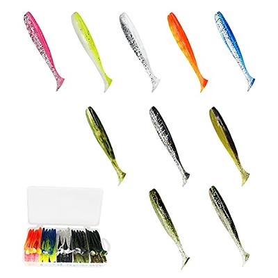 3pcs Fishing Lures, 12.5cm/4.9in/0.39oz Soft Lure T Tail Artificial Bait  Fishing Gear Accessories
