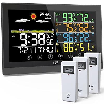 Indoor Outdoor Thermometer Hygrometer Monitor Color Digital