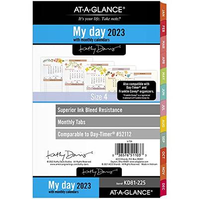 2024 Weekly & Monthly Planner Refill, 5-1/2 x 8-1/4, Runs from January  2024 to December 2024, Ruled Daily Boxes, Classic/Desk Size 4, 7-Hole  Punched
