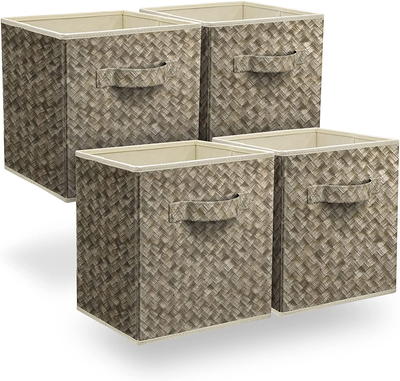 Sorbus Stackable & Foldable Clothes Organizer Storage Bins With