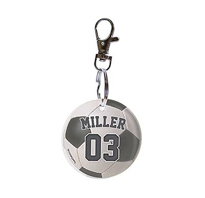 Personalized Basketball Kids Name Keychains, Custom Round Ball Key