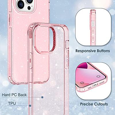 JETech Glitter Case for iPhone 15 Pro Max 6.7-Inch, Bling Sparkle  Shockproof Phone Bumper Cover, Cute Sparkly for Women and Girls (Clear) 