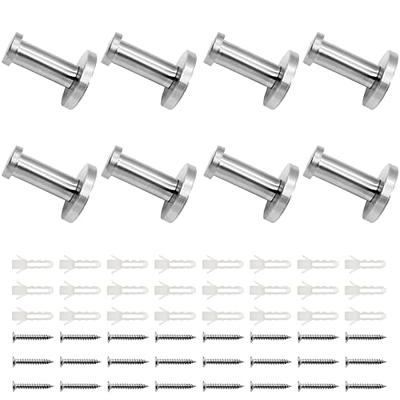 PHITUODA Brushed Nickel Towel Hook for Bathrooms,8 Pack Classic