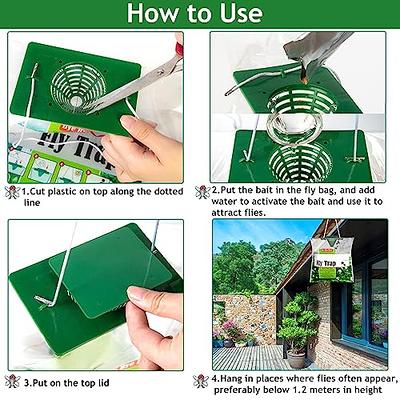 Trappify Hanging Fly Trap - Fly Traps for Indoors and Outdoor - Fly Paper  and Fly Strips - 2 Pk 