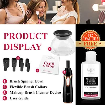 Electric Makeup Brush Cleaner Machine with FREE Makeup Cleaner Shampoo -  Automatic Makeup Brush Washing Machine and Spinning Dryer with Rubber  Collars - Clean, Rinse and Dry in Seconds - Yahoo Shopping