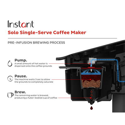 Instant Solo 2-in-1 Single Serve Coffee Maker for K-Cup Pods