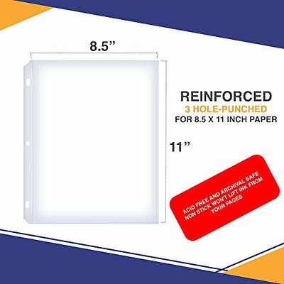 50 Sheet Protectors, Durable Clear Page Protectors 8.5 X 11 Inch for 3 Ring  Binder, Plastic Sheet Sleeves, Durable Top Loading Paper Protector with  Reinforced Holes, Archival Safe - Yahoo Shopping