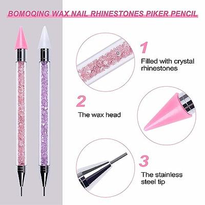 2 Pack Rhinestone Picker Dotting Pen, Dual-Ended Diamond Painting Wax Pencil  Gem