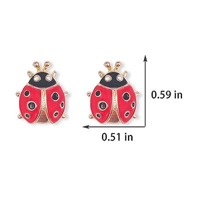 Amazon.com: Ladybug Earrings for Women Sterling Silver Gold Plated  Hypoallergenic Lady Bug Stud Earring Ladybug Jewelry Gifts for Girl:  Clothing, Shoes & Jewelry