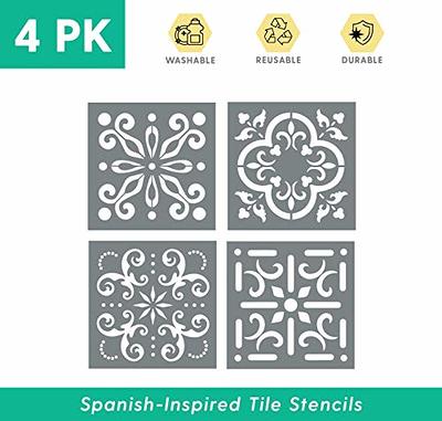 Mosaiz Letter Stencils for Painting on Wood - 40 Pcs Reusable