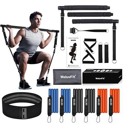  FITI DARE Multifunctional Pilates Bar Kit with Resistance  Bands (25,30,35lb) and Videos, Portable Workout Equipment Home Gym for  Women & Men of All Heights