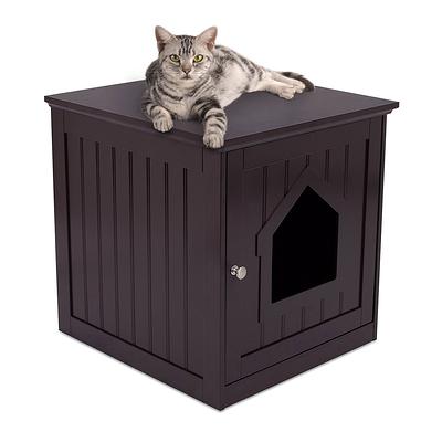 Palram CATSHIRE Cat Litter Box Enclosure Furniture, Hidden Litter Box for  Indoor Cats, Enclosed Cat Box Cabinet, Pet House, Side Table, Nightstand,  with Magnetic Door Latch, Easy to Clean, White - Yahoo