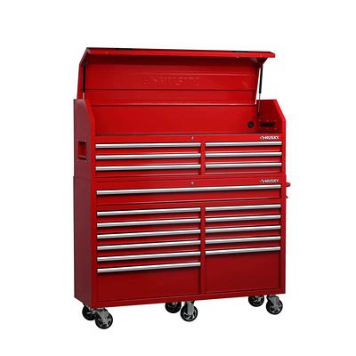 Husky 61 in. W x 18 in. D Standard Duty 18-Drawer Combination Rolling Tool  Chest and Top Tool Cabinet Set in Gloss Red - Yahoo Shopping