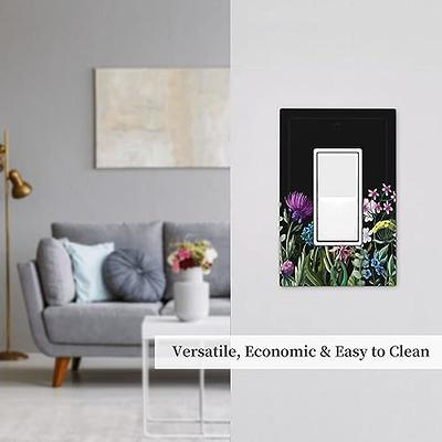 Lavender Nursery Decor Wildflower Wall Art Light Switch Cover
