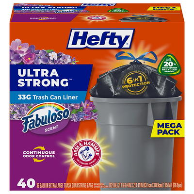 Hefty Strong 33 Gal. Extra Large Black Trash Bag (20-Count)