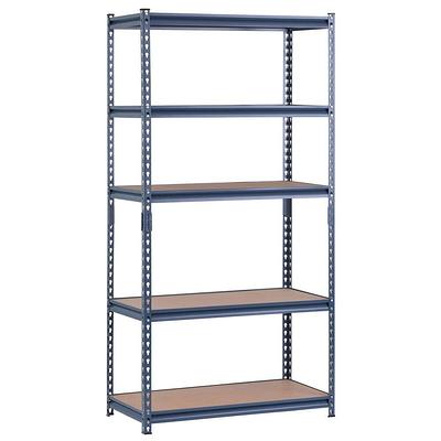 edsal Muscle Rack Steel Heavy Duty 5-Tier Utility Shelving Unit (48-in W x  18-in D x 72-in H), Silver in the Freestanding Shelving Units department at