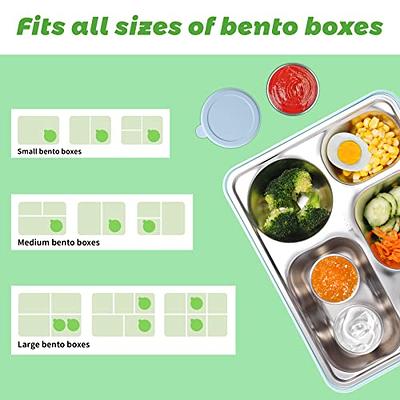 6Pack 1.6oz Small Condiment Containers with Lids, Salad Dressing Container to Go, Reusable Stainless Steel Sauce Containers for Lunch Bento Box