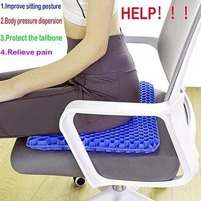 Gel Seat Cushion With Lumbar Support Back Pain Relief Ergonomic Cushion  Non-slip