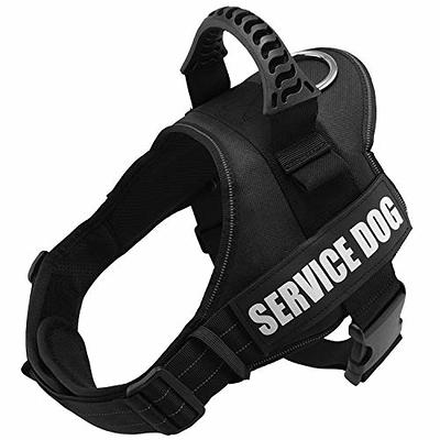 Bcadem Service Dog Vest, 9 Dog Patches No Pull Dog Harness and Leash Set  with Handle