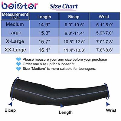Beister 3 Pairs UV Protection Cooling Arm Sleeves for Women Men