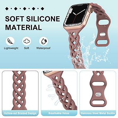  Merlion Adjustable Braided Stretchy Straps Compatible for Apple Watch  Band 38mm 40mm 41mm 42mm 44mm 45mm 49mm for Women Men ,Sport Elastic Nylon  Cloth Wristbands for iWatch Series 9 Ultra 8