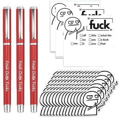 Fresh Out of Fcks Pen and Pad Set, Fresh Outta Fucks Pad and Pen, Snarky  Novelty Fresh Outta Fucks Pen Set, Funny Pad and Pen Desk Accessory Office  Supplies Gifts-4PCS - Yahoo