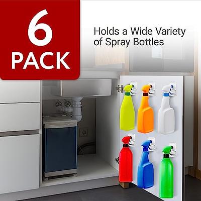 6 Pack] Wall Mount Spray Bottle Holder to Create Storage Space - Easy to  Install Spray Bottle