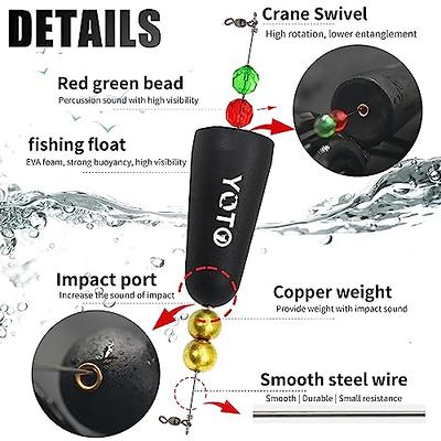  BUBBLE FISHING Fishing Floats Rigs Popping Corks For  Saltwater Rattle Weighted Bobbers Fishing Tackle